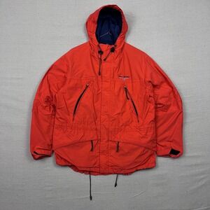 VTG POLO SPORT‎ Ralph Lauren Men's Red Hooded Jacket Nylon Windbreaker Size M